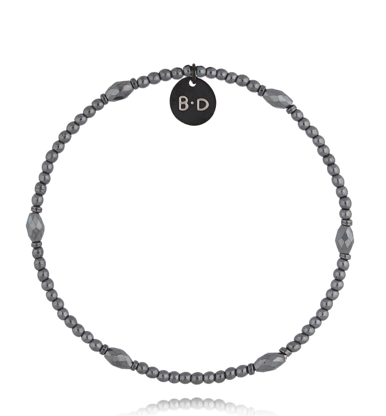 Bransoletka stalowa z hematytami Sattat - By Dziubeka