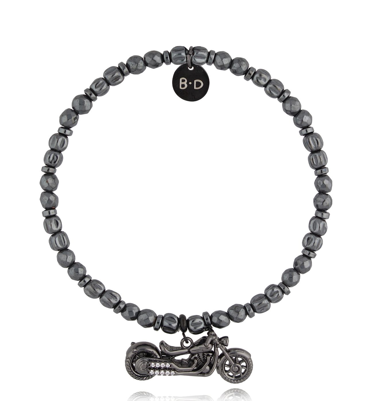 Bransoletka stalowa z motorem damska Sini - By Dziubeka