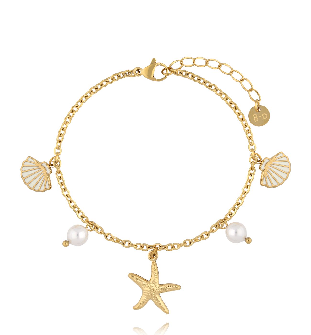 Bransoletka z muszlami i rozgwiazdą BSY0395