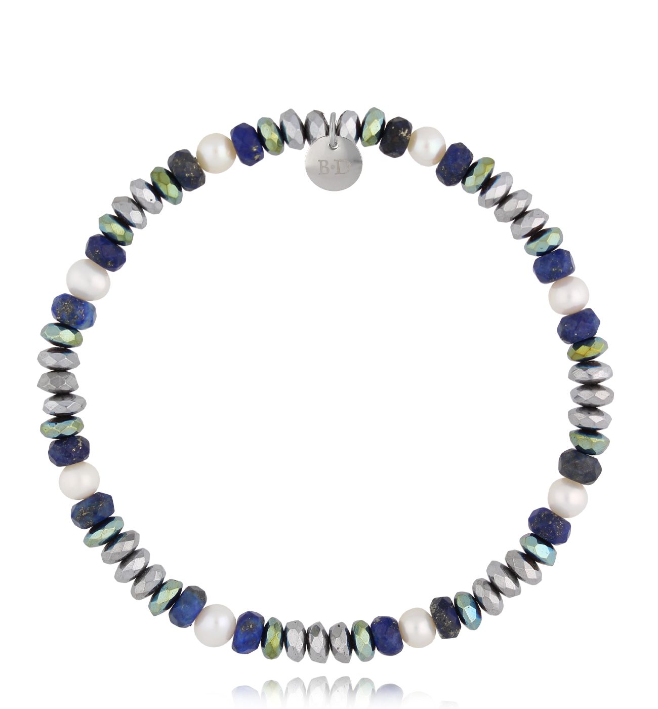 Bransoletka z hematytami i lapisami Eindridi 82 - By Dziubeka