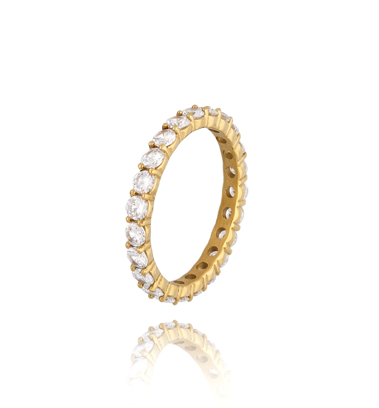 Pierścionek z transparentnymi cyrkoniami Ophelia - By Dziubeka