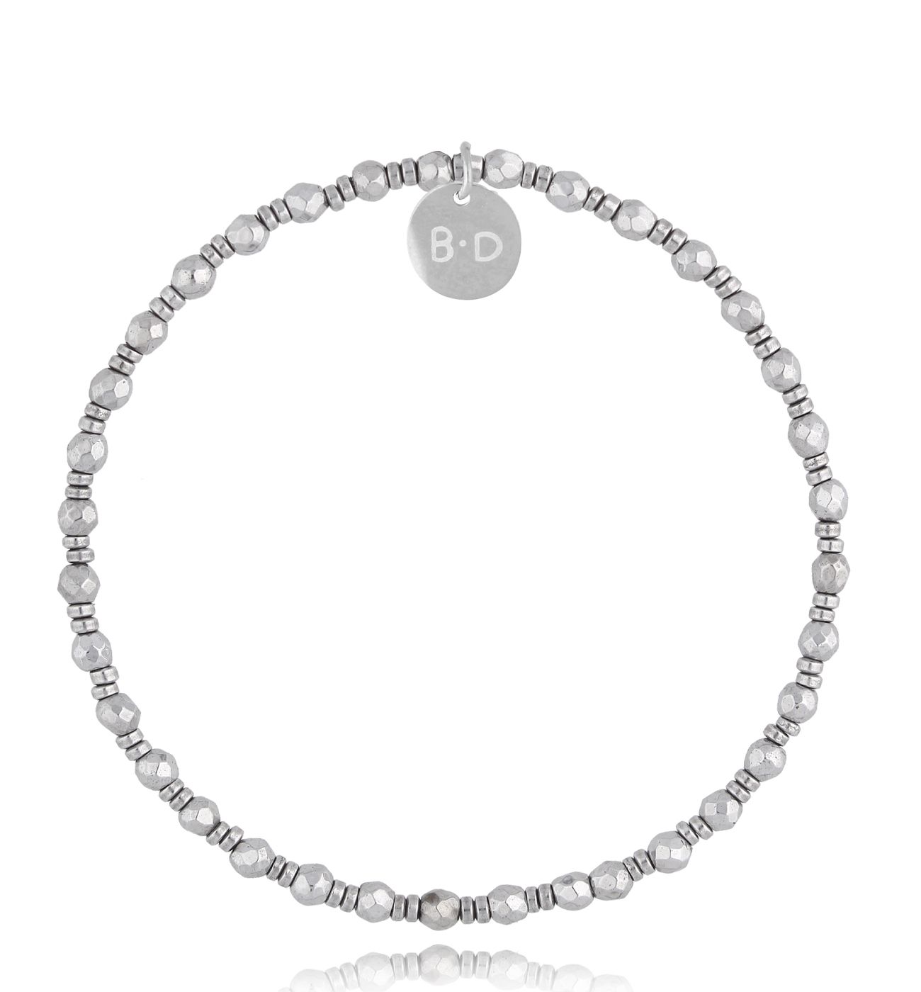 Bransoletka srebrna z hematytami Bidonì - By Dziubeka