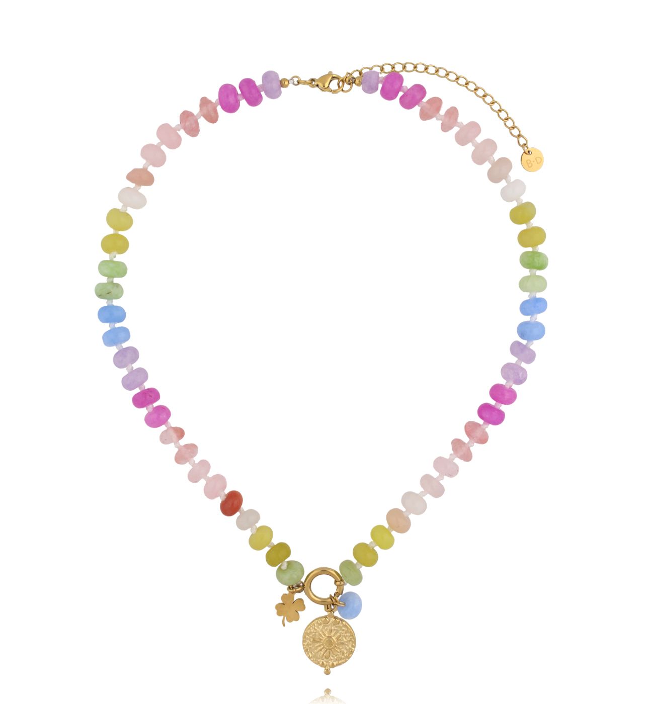 Naszyjnik w pastelowych, wielobarwnych odcieniach - By Dziubeka