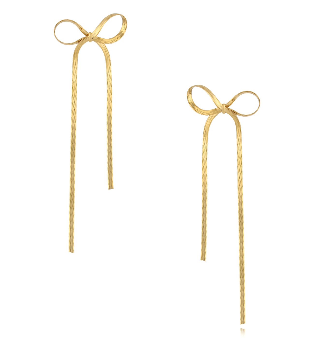 Kolczyki złote kokardki KSA1761