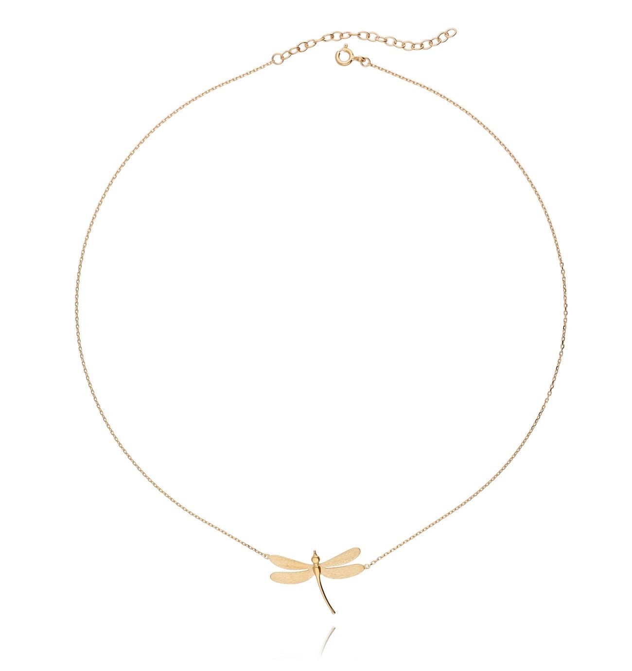 Naszyjnik srebrny ważka pozłacany NSE0046