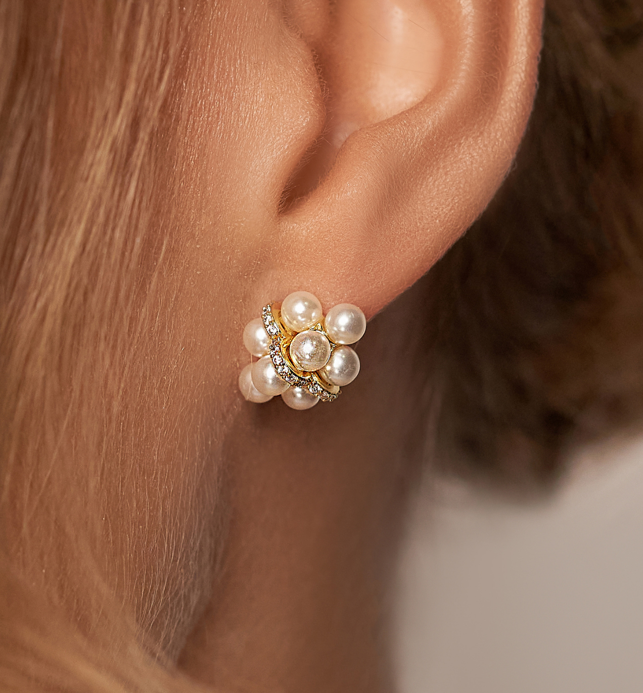 Kolczyki złote z perłami Salem - By Dziubeka