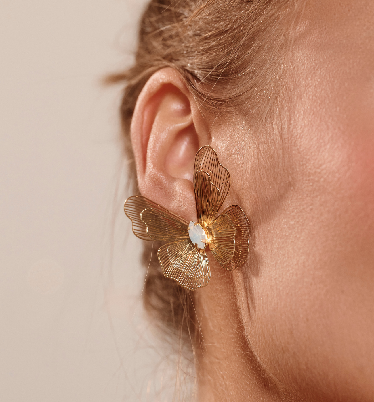 Kolczyki złote motyle KGA0001 - By Dziubeka