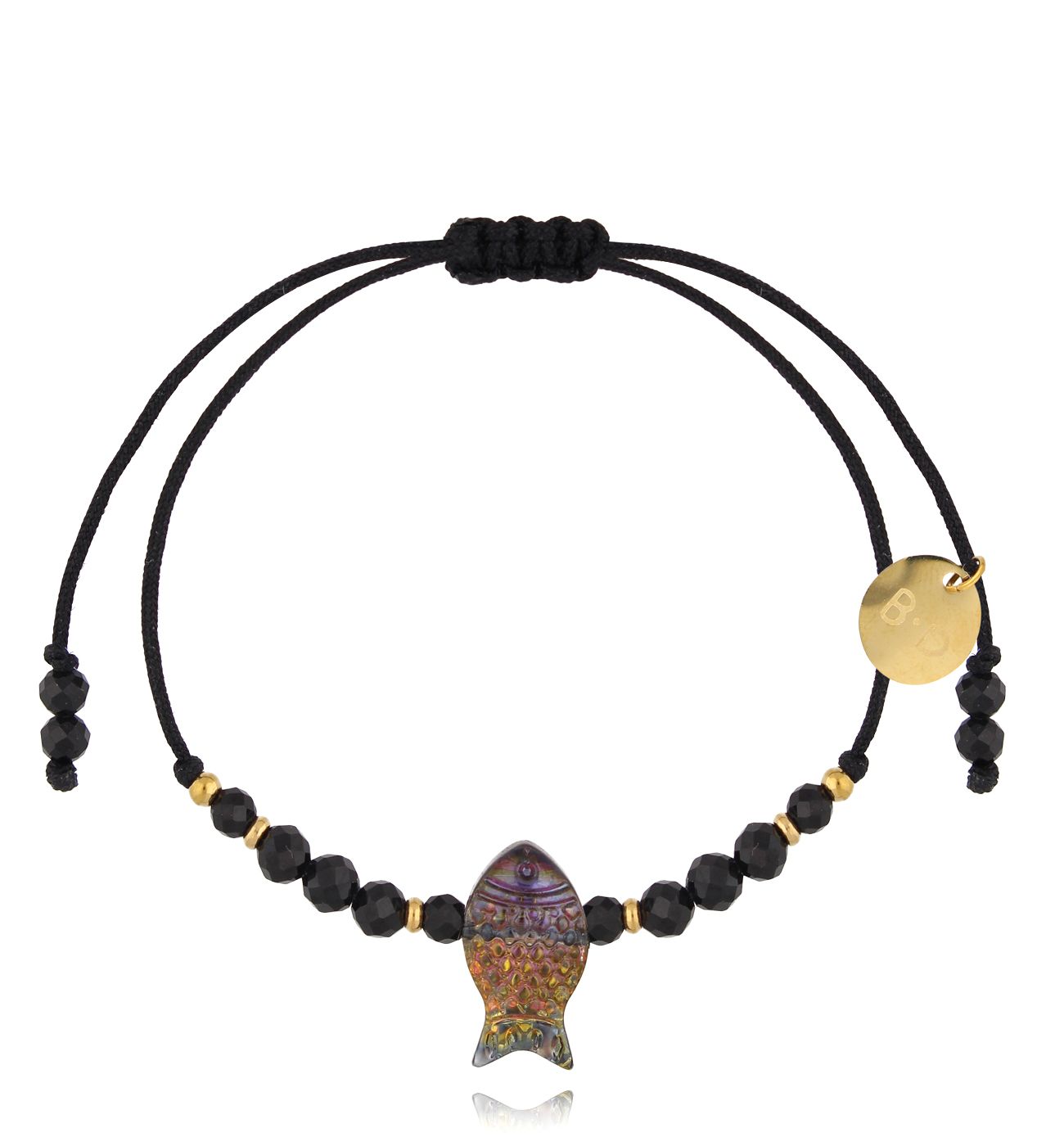 Bransoletka z rybką i turmalinami BMT0194