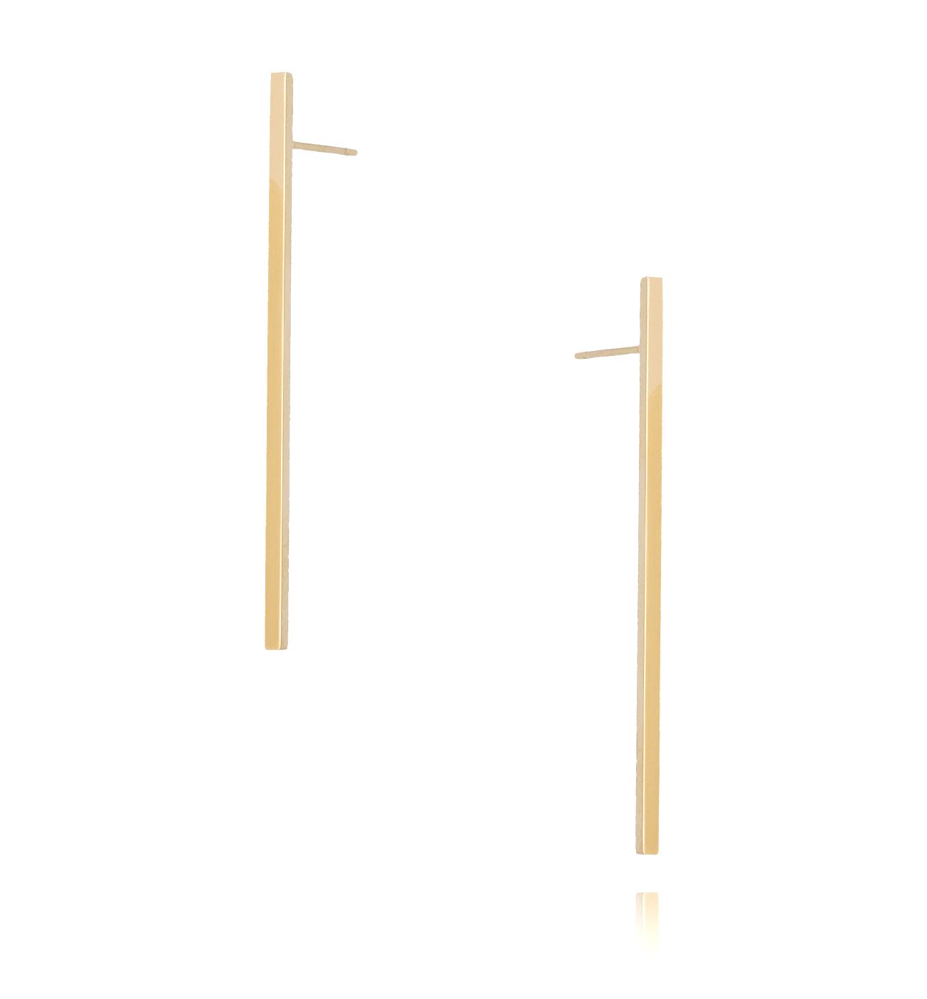 Kolczyki ze stali szlachetnej złote patyczki KSA0082