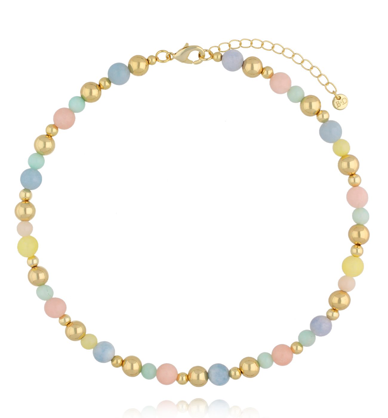 Naszyjnik pastelowy z jadeitami NSC0607