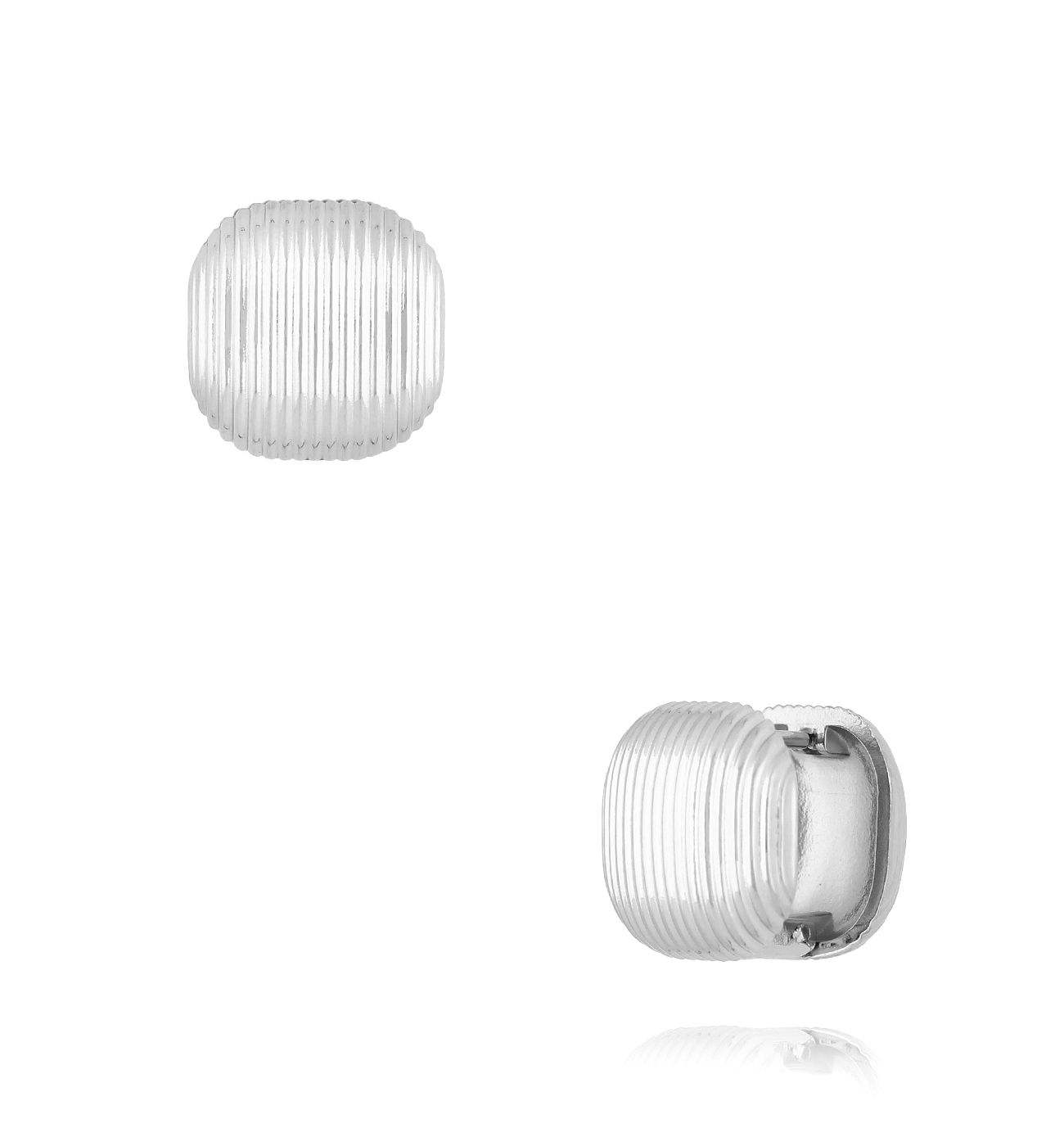 Kolczyki srebrne kwadratowe - By Dziubeka