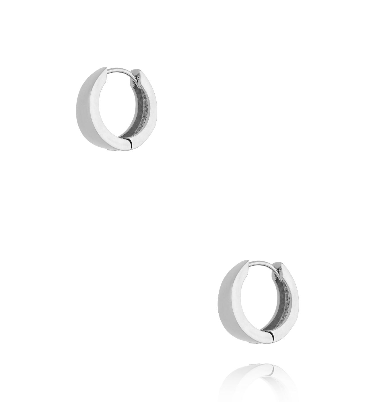 Kolczyki kółka srebrne małe Radiant Love - By Dziubeka