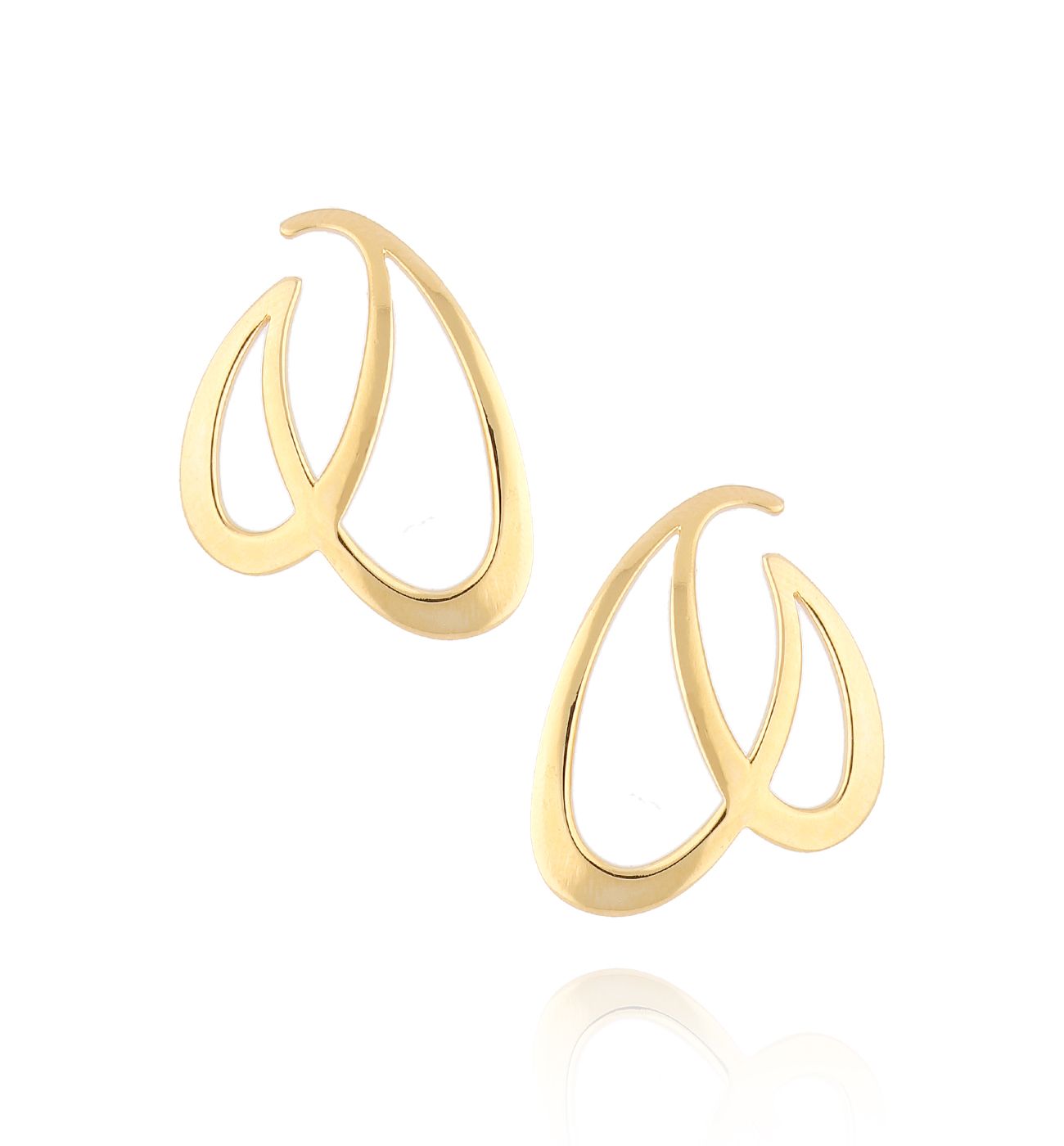 Kolczyki srebrne pozłacane KSE0044