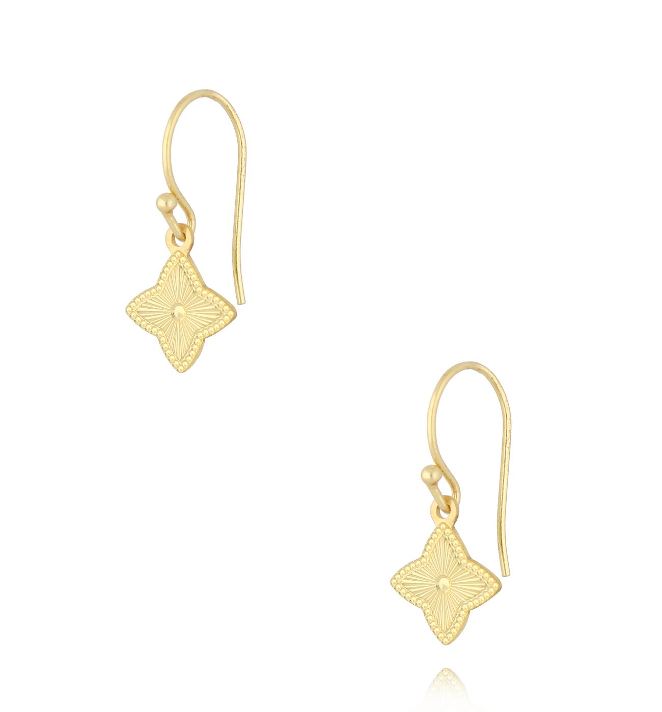 Kolczyki koniczynki złote KCA0052 - By Dziubeka