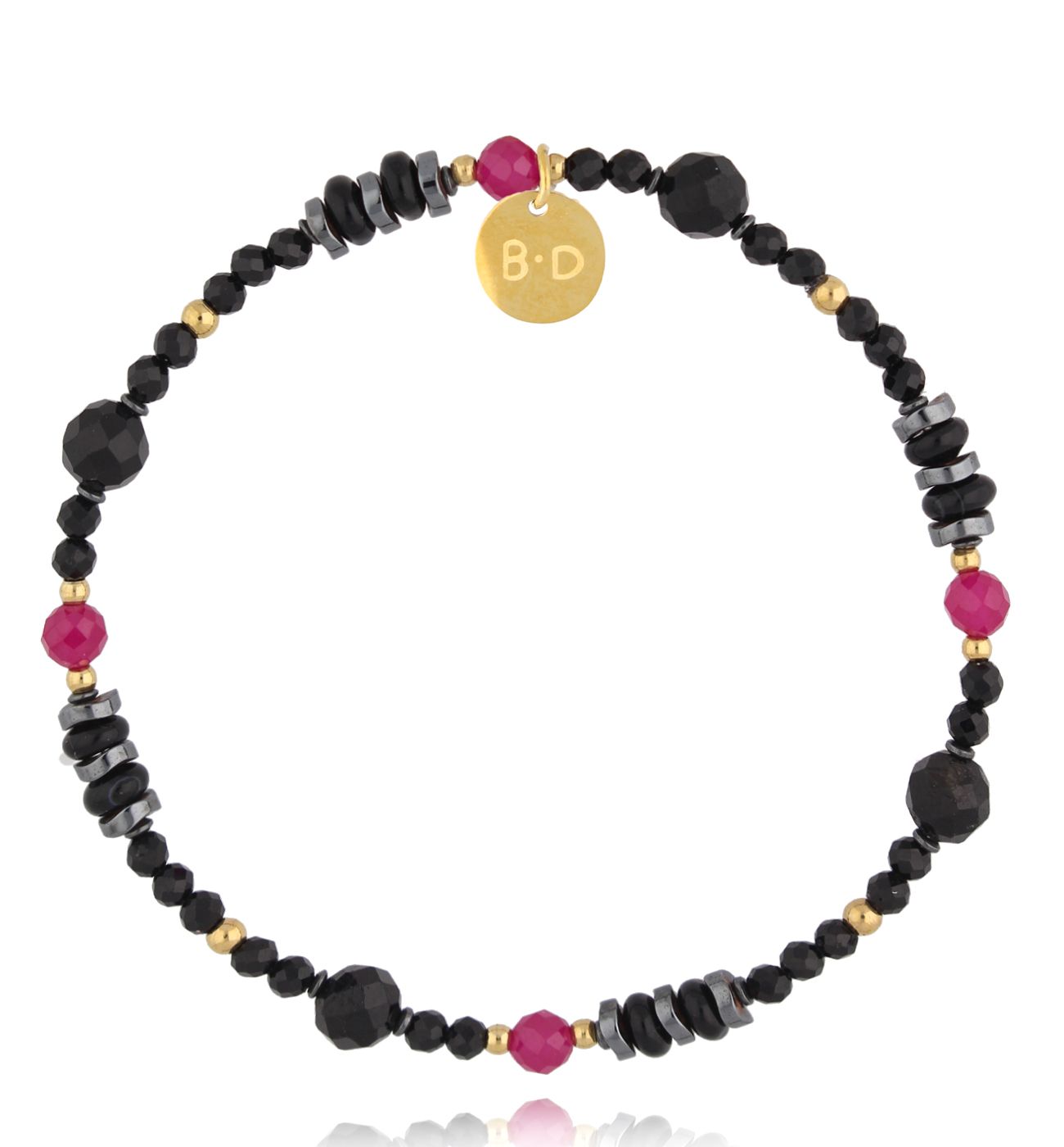 Bransoletka z turmalinami i agatami - By Dziubeka