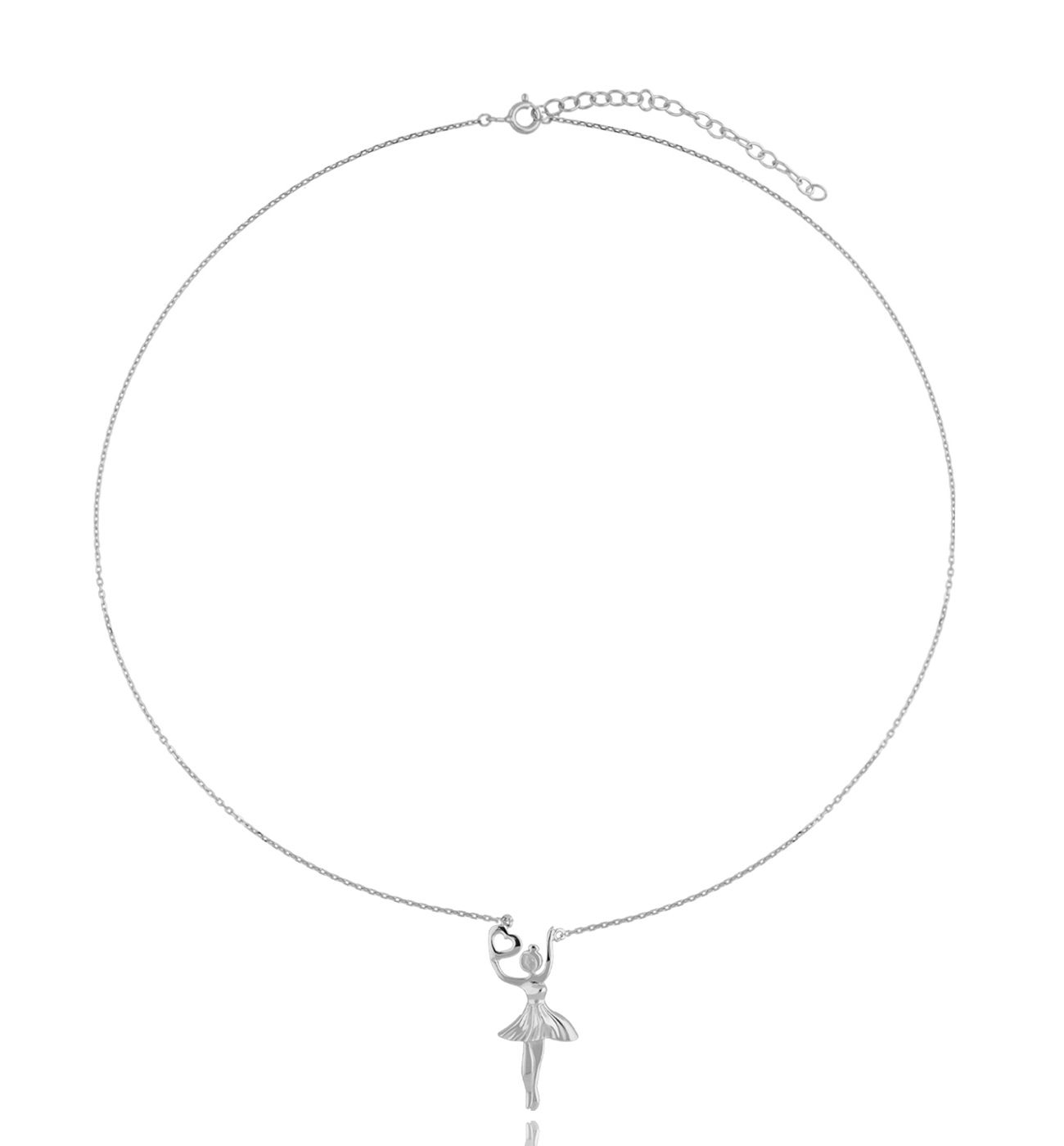 Naszyjnik srebrny z baletnicą Ballerina - By Dziubeka