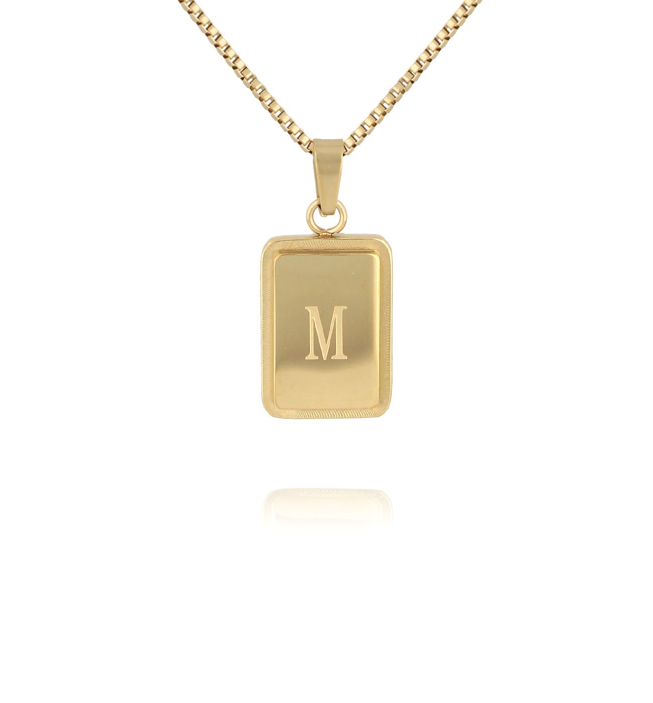 Naszyjnik z literką M złoty NSA1346
