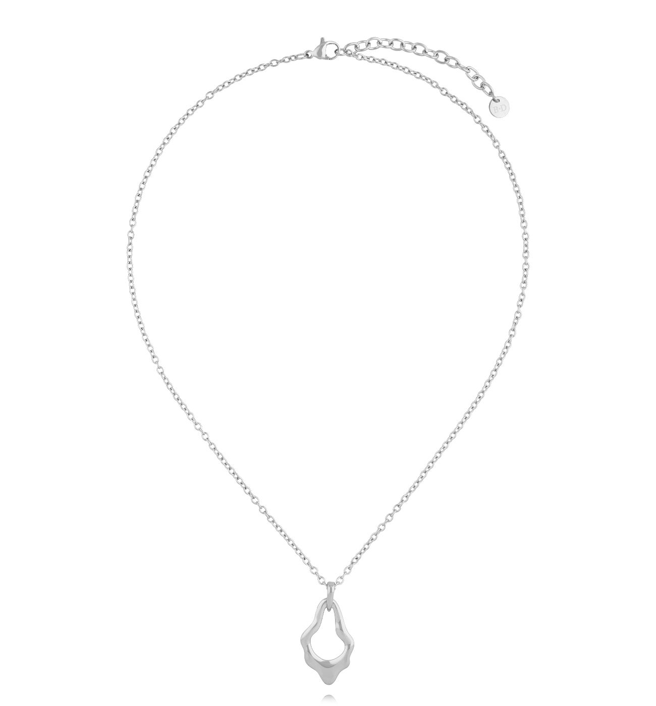 Naszyjnik srebrny z nieregularną zawieszką NSA1294