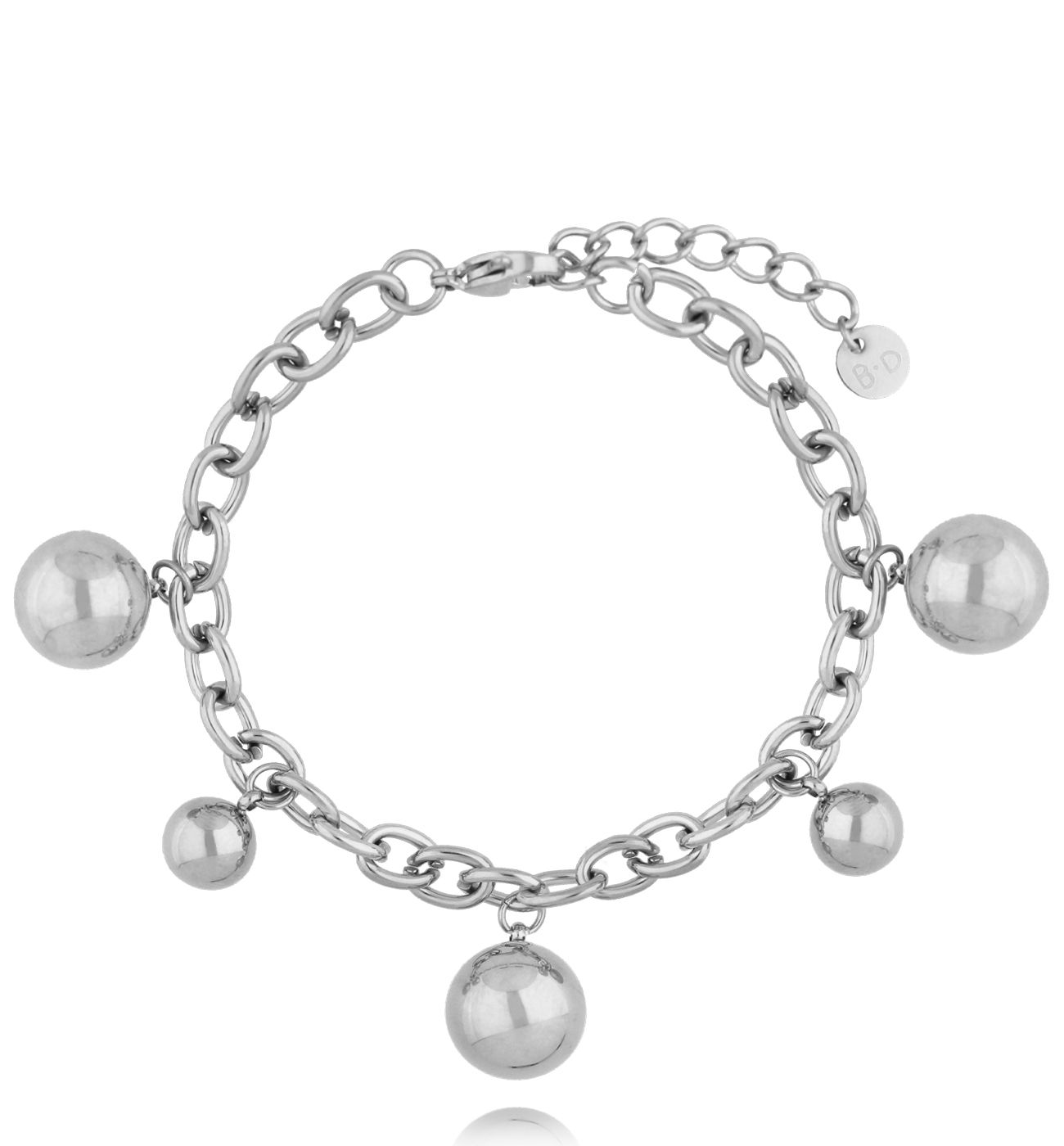 Bransoletka srebrna z kulkami BSY0391 - By Dziubeka