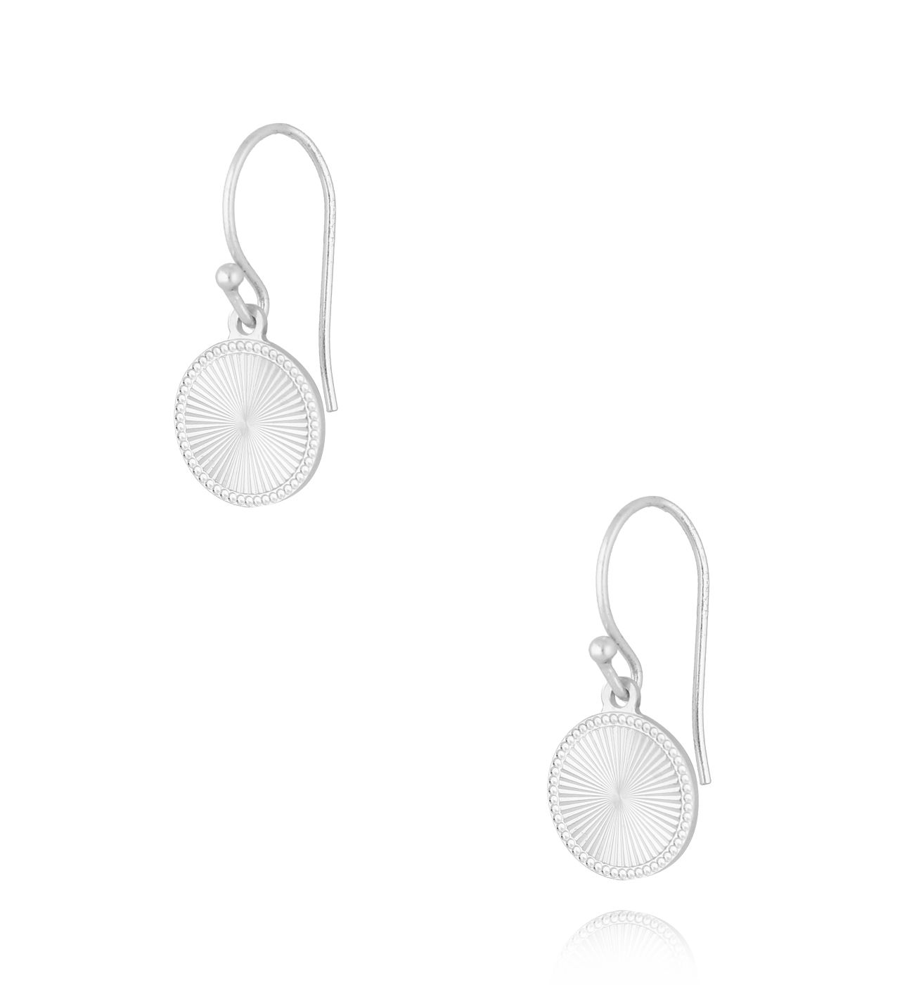 Kolczyki dyski srebrne KCA0043