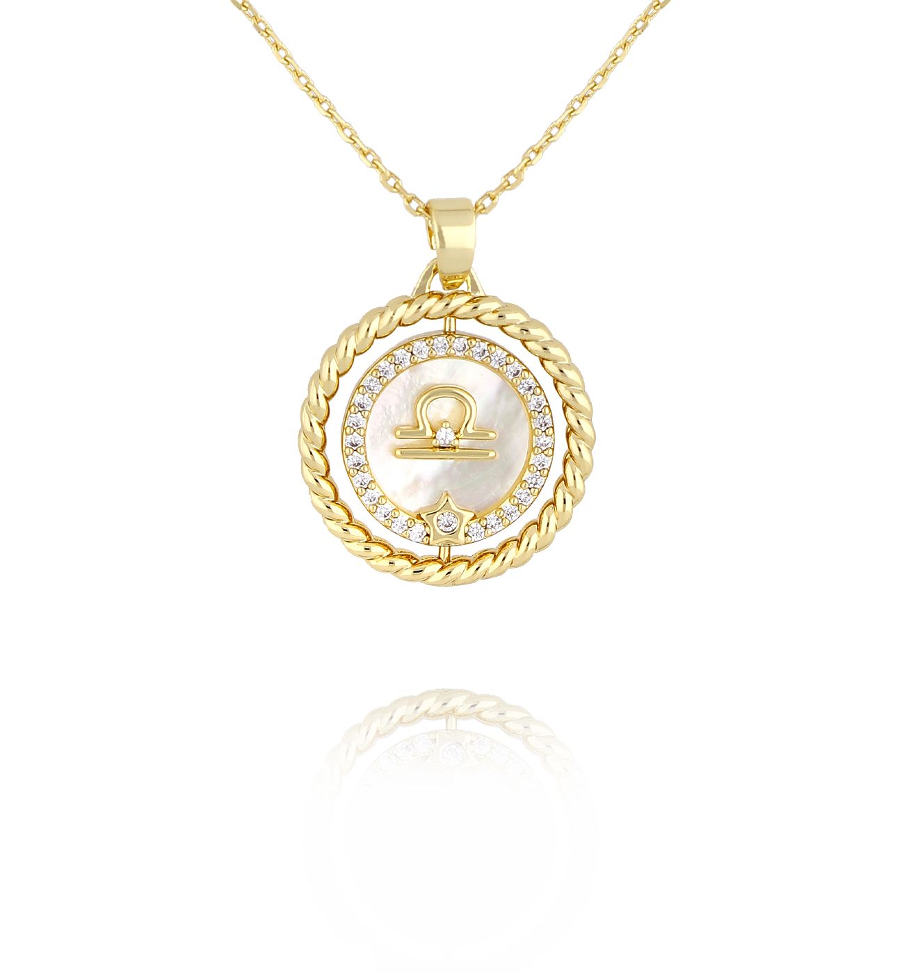 Naszyjnik znak zodiaku Waga NLU0038 - By Dziubeka