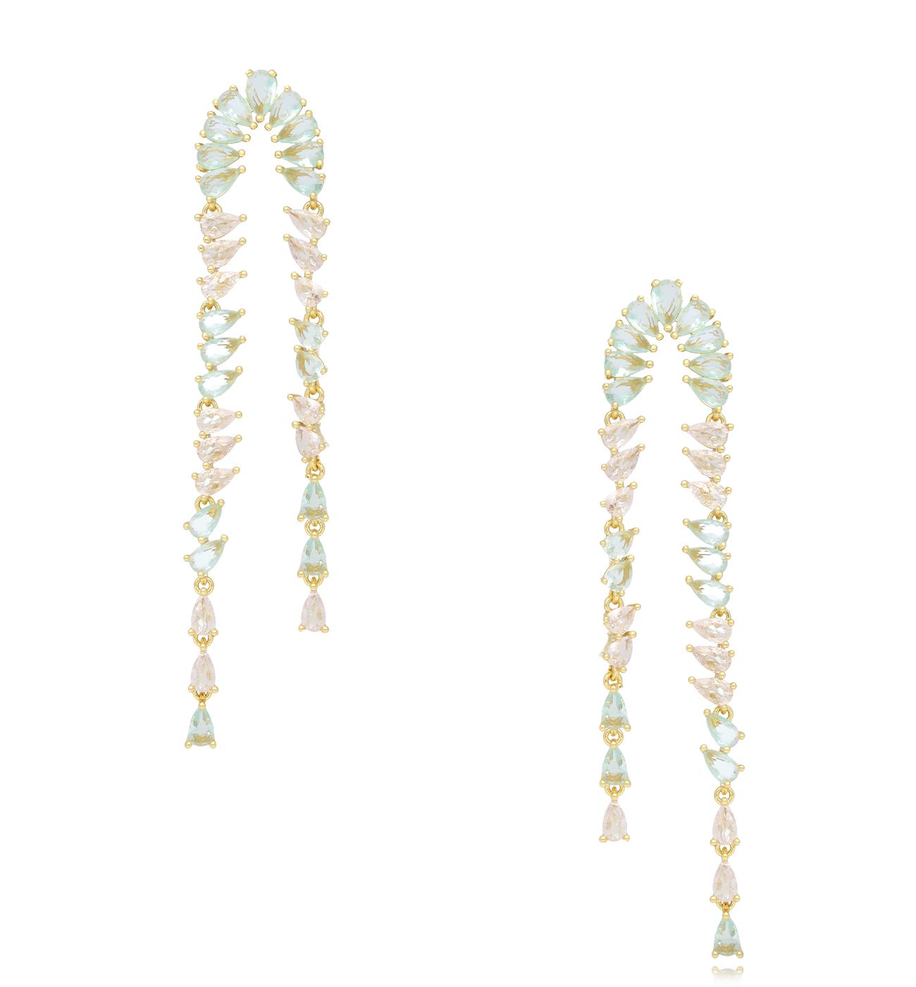 Kolczyki z pastelowymi kryształkami Anna - By Dziubeka