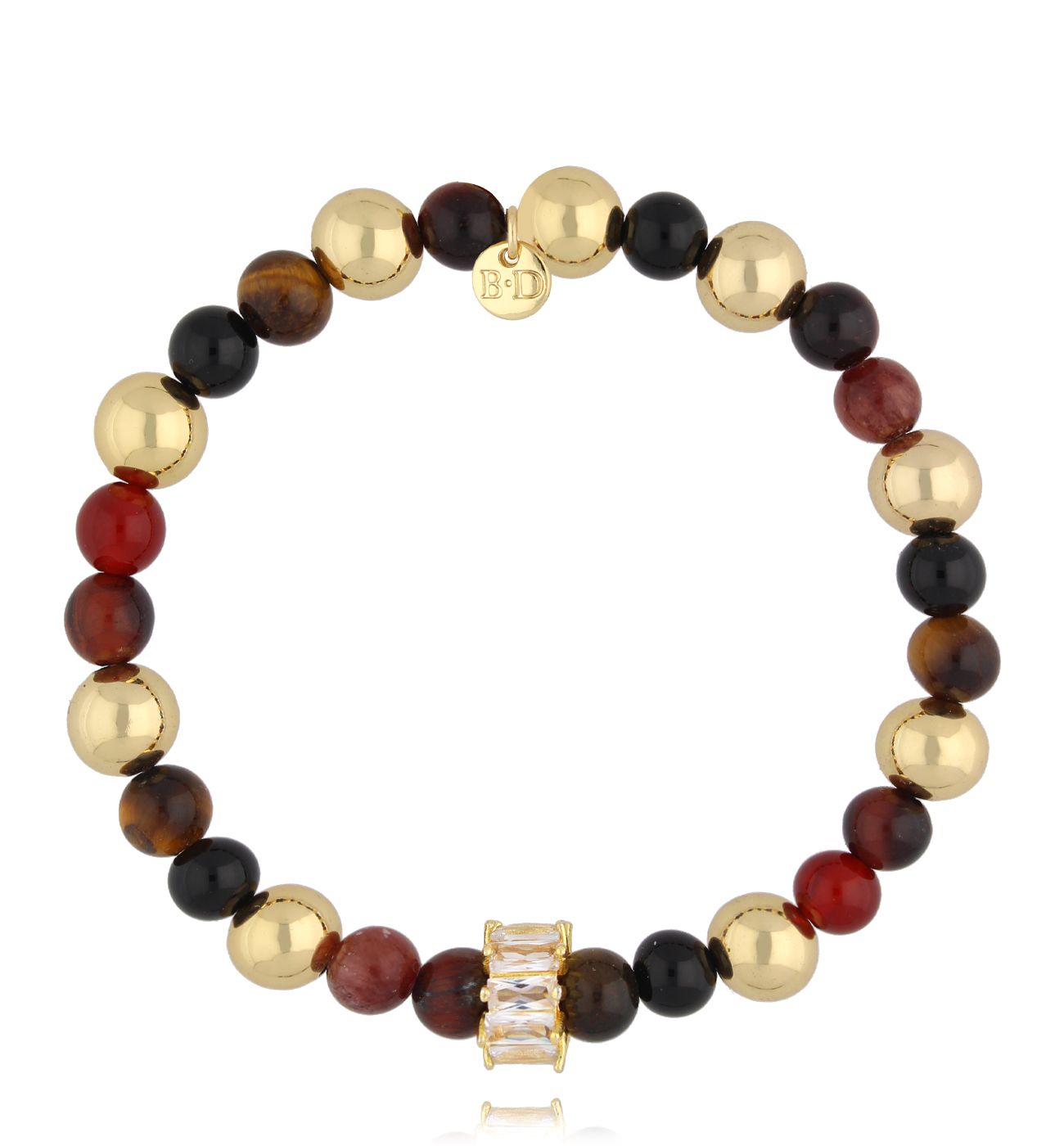 Bransoletka z kamieniami bordowa - By Dziubeka