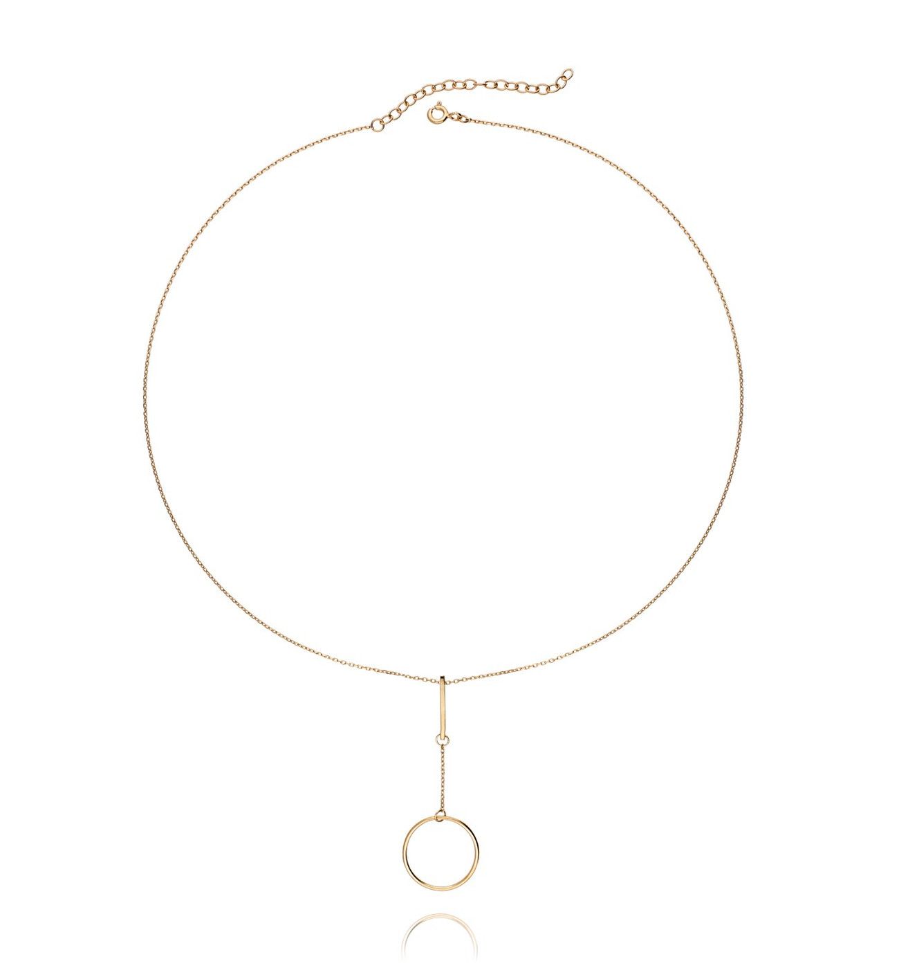 Naszyjnik srebrny pozłacany z wisiorkiem NSE0060