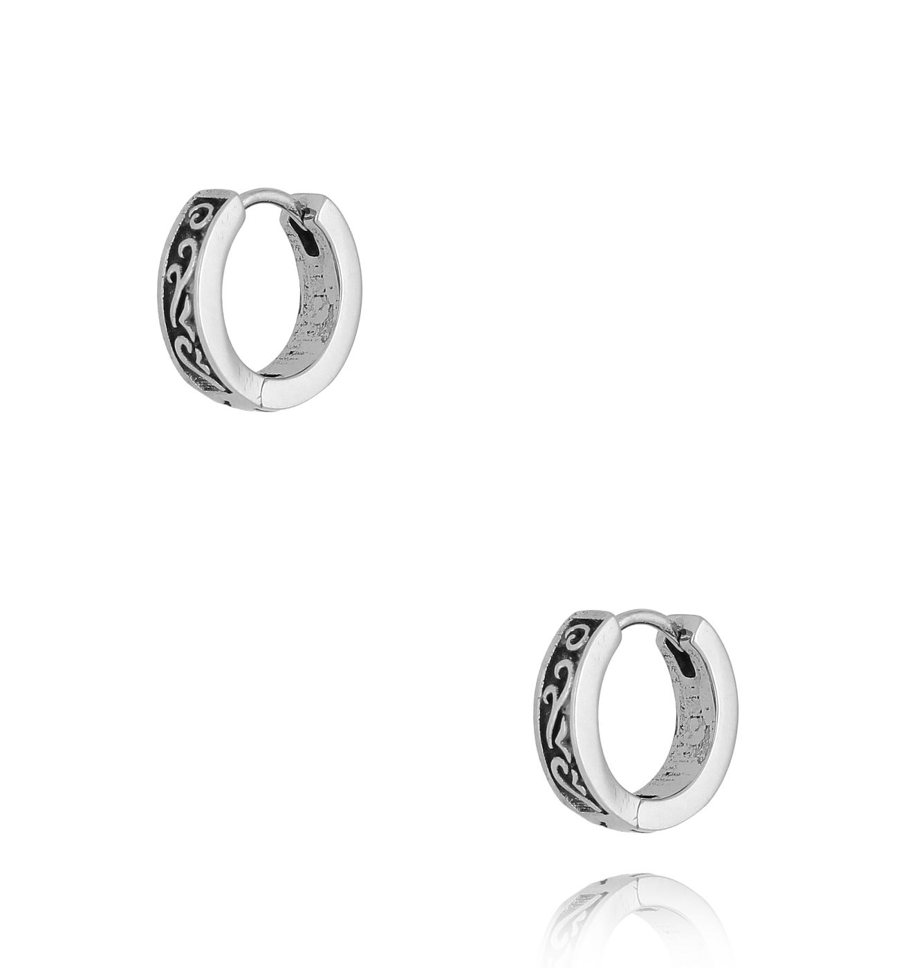 Kolczyki srebrne okrągłe Lars 058 - By Dziubeka