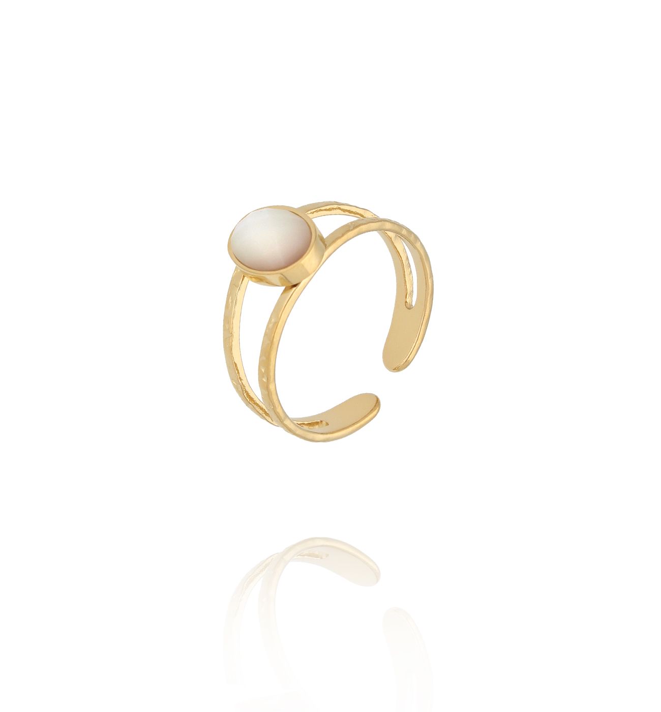 Pierścionek z masą perłową PEA0051 - By Dziubeka