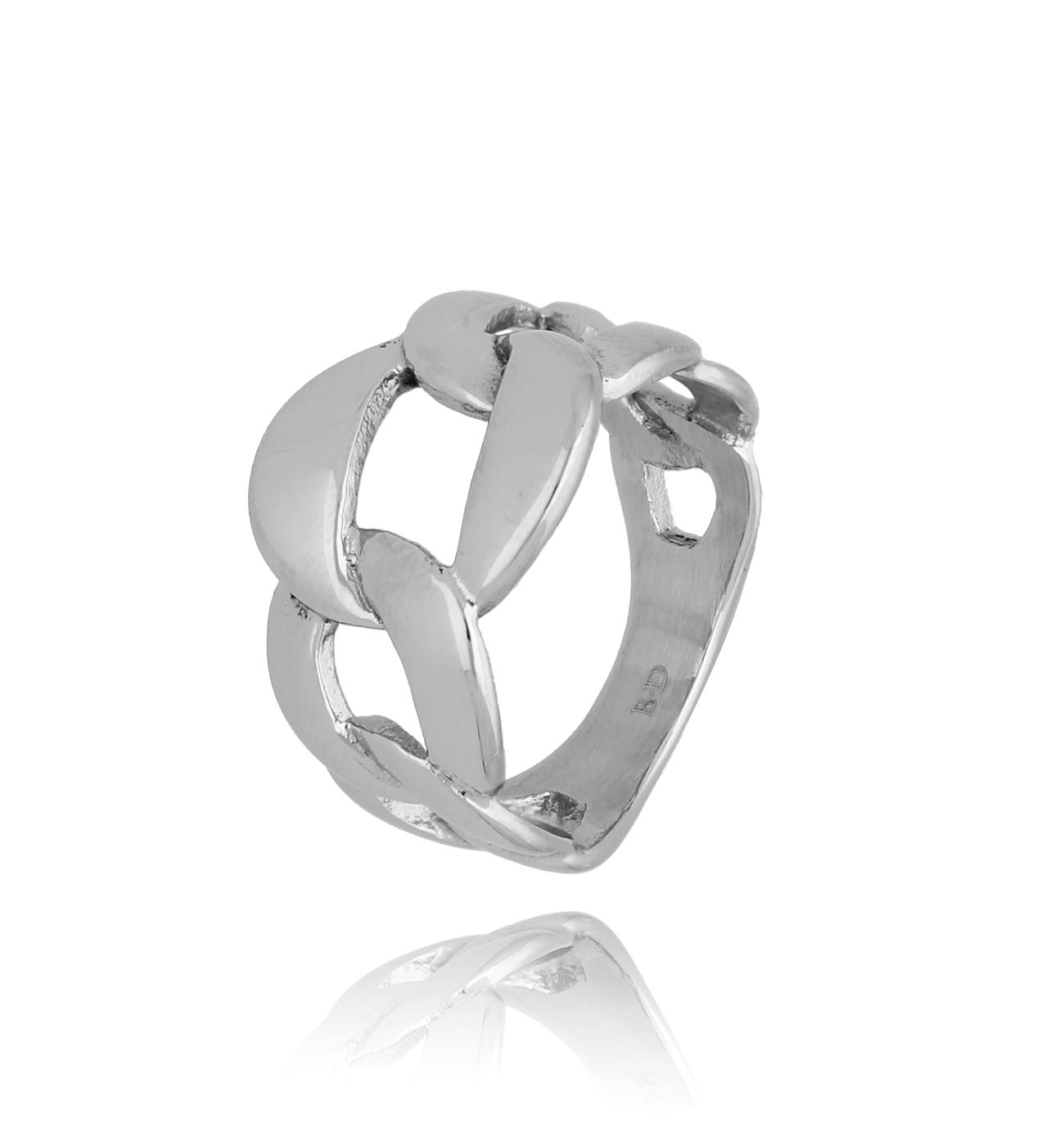 Pierścionek srebrny ze stali szlachetnej Scarlett rozmiar 15 - By Dziubeka