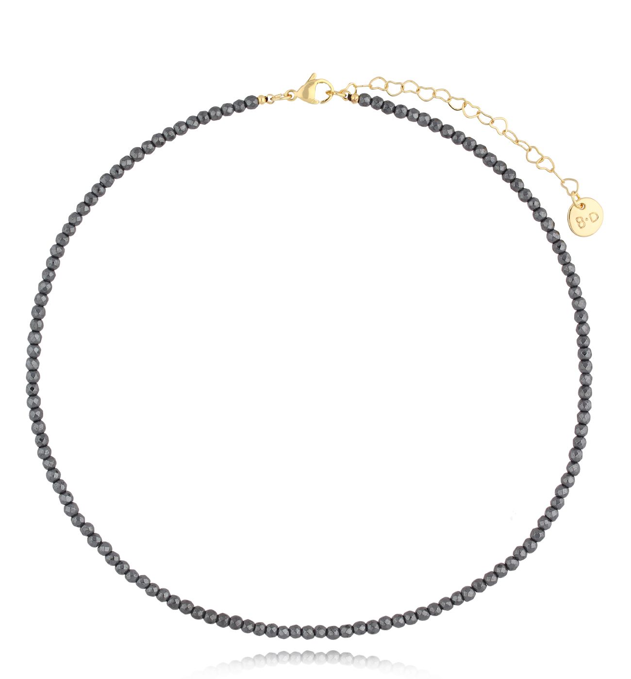 Naszyjnik ze stalowymi hematytami Fina - By Dziubeka