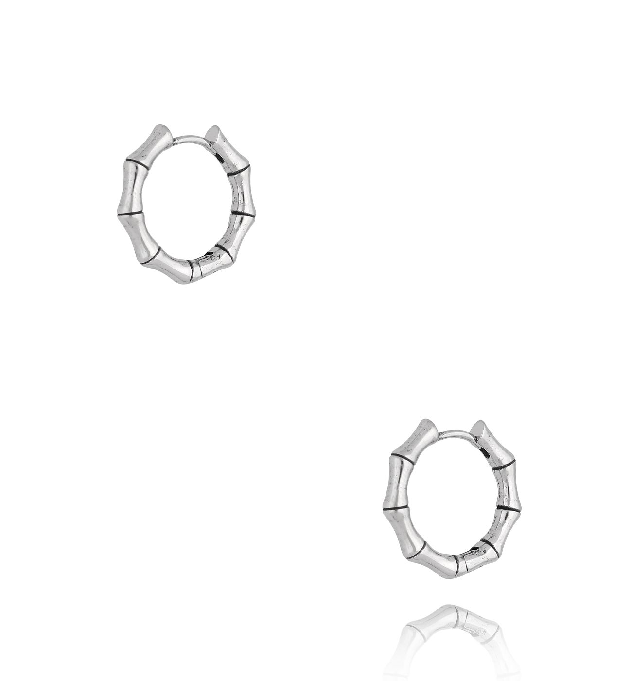 Kolczyki srebrne okrągłe Linje 051 - By Dziubeka