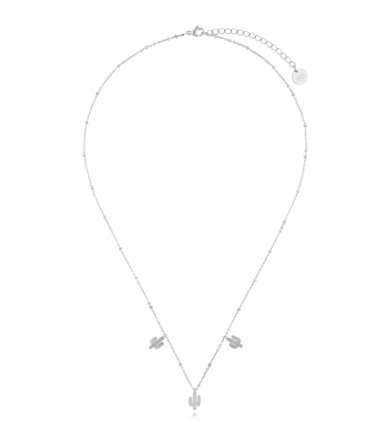 Naszyjnik srebrny z kaktusami Serengeti - By Dziubeka