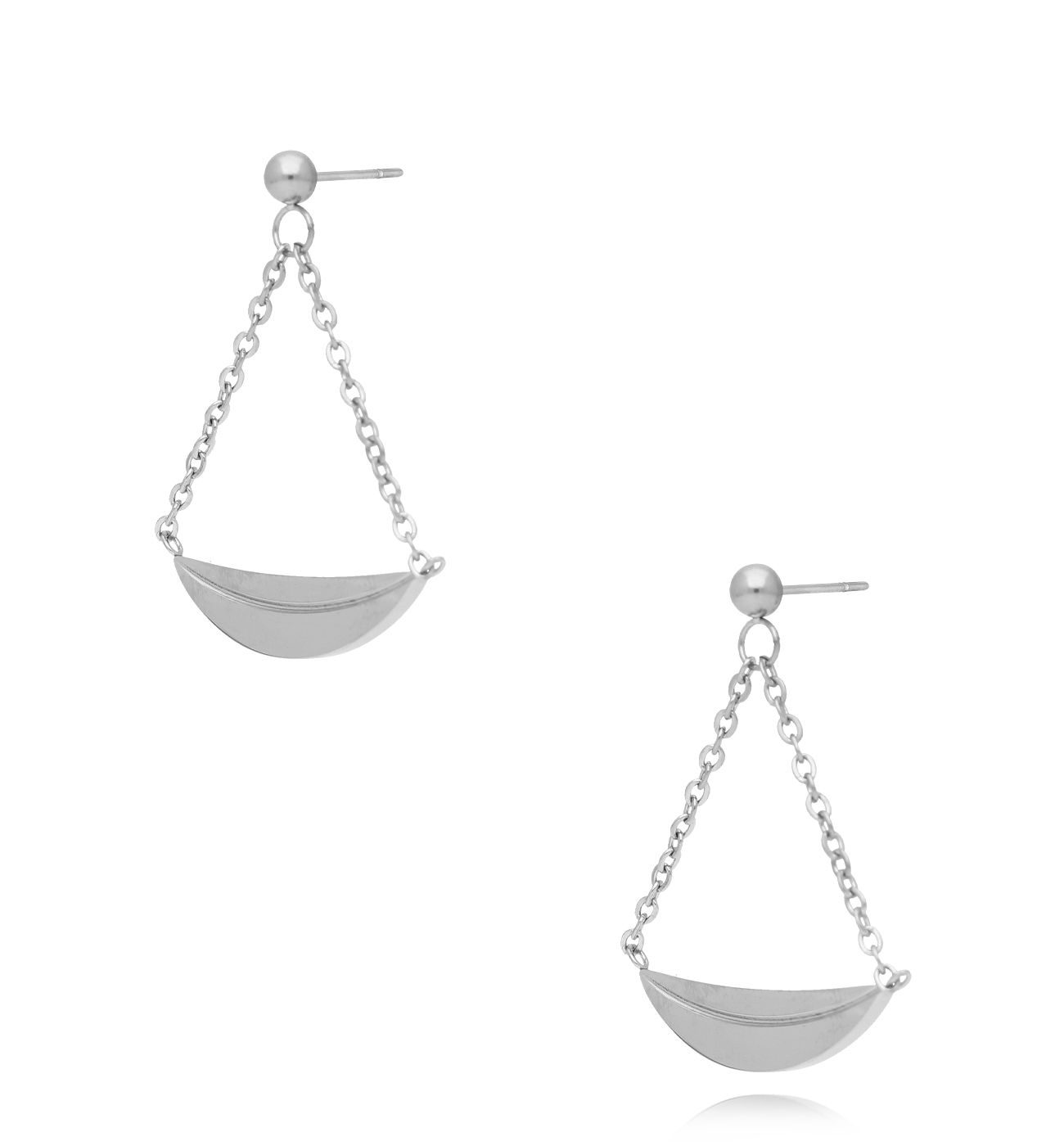 Kolczyki srebrne ze stali szlachetnej Cintre - By Dziubeka