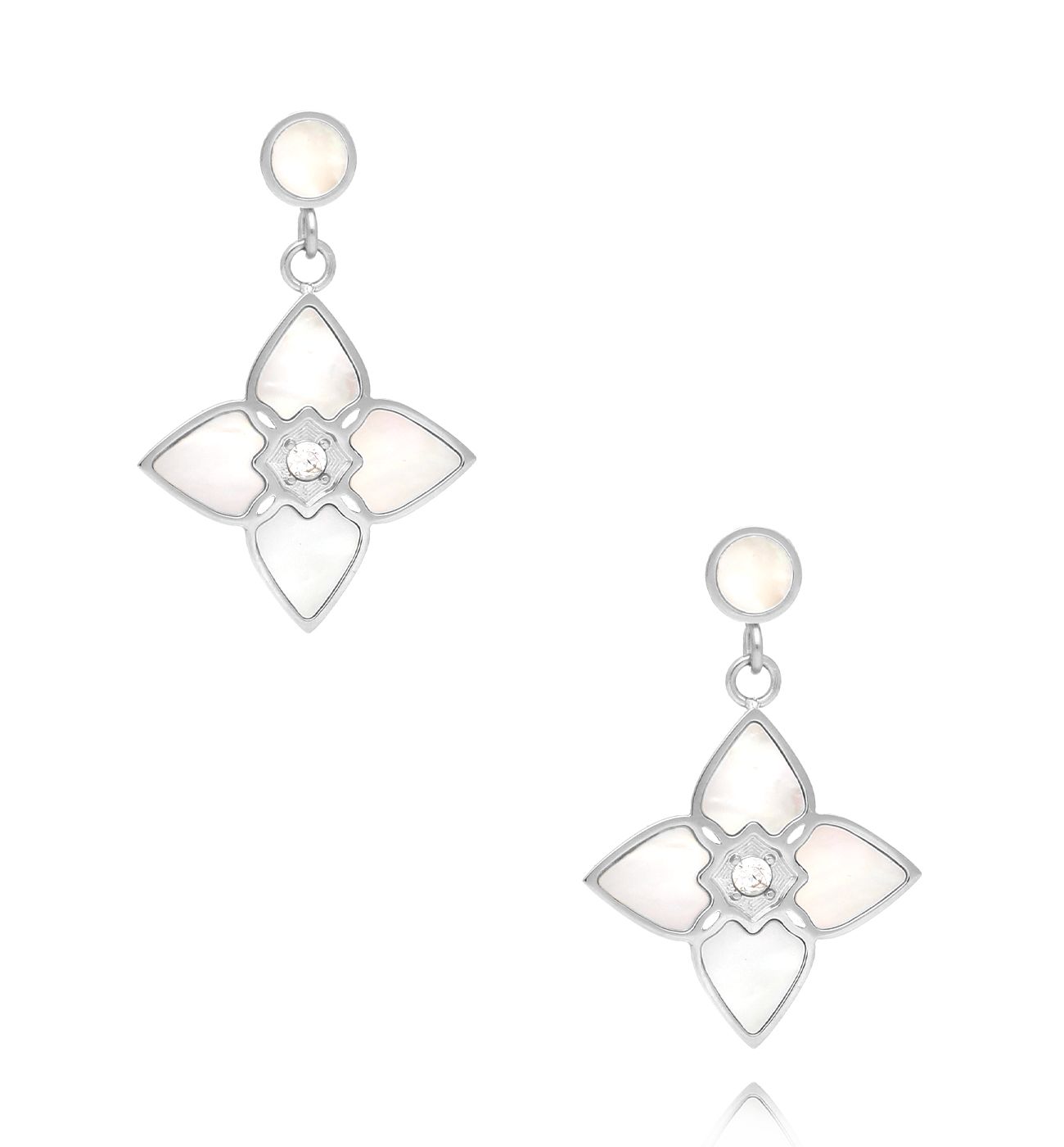 Kolczyki z koniczynką srebrne Segreto di Fortuna - By Dziubeka