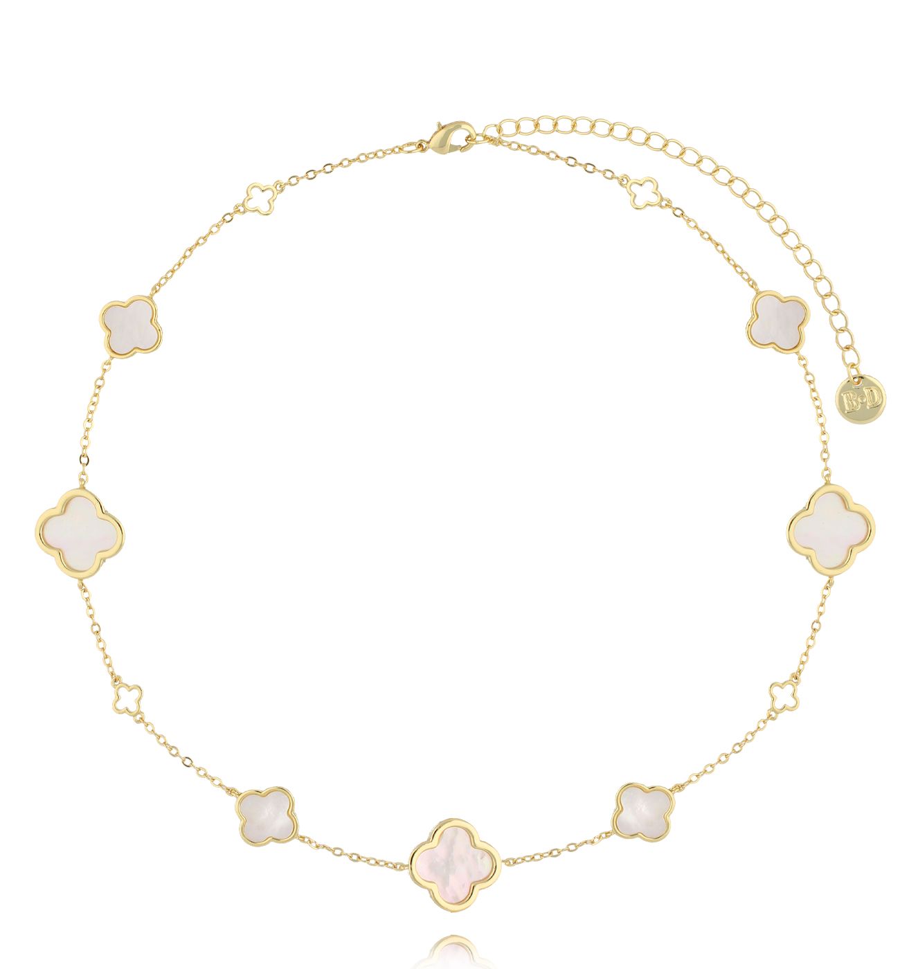 Naszyjnik z perłowymi koniczynkami NS0317