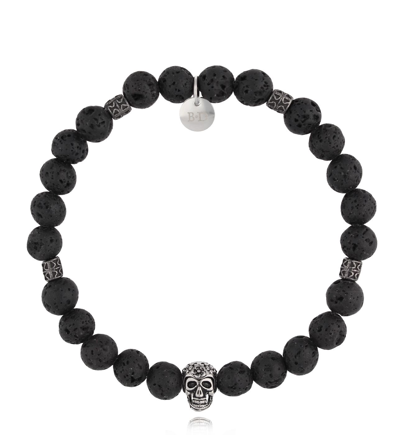 Bransoletka z lawą i czaszką Ingibjorg 00 - By Dziubeka