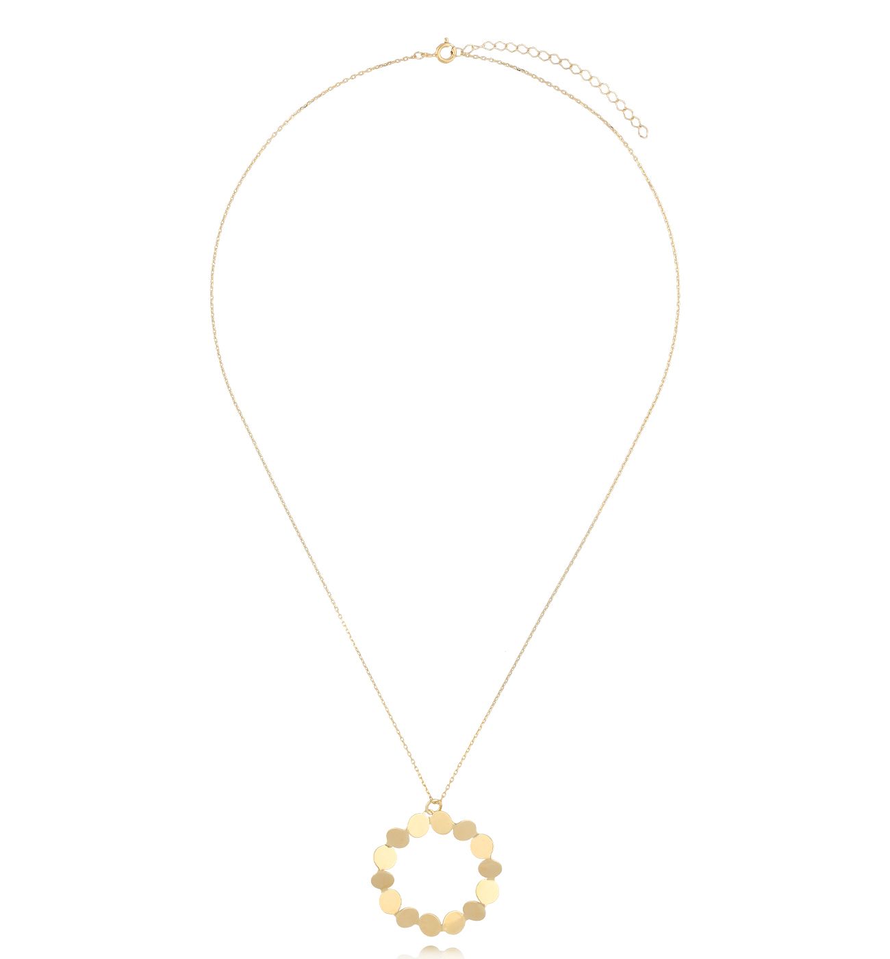 Naszyjnik złoty z okrągłą zawieszką Marielle NSE0176