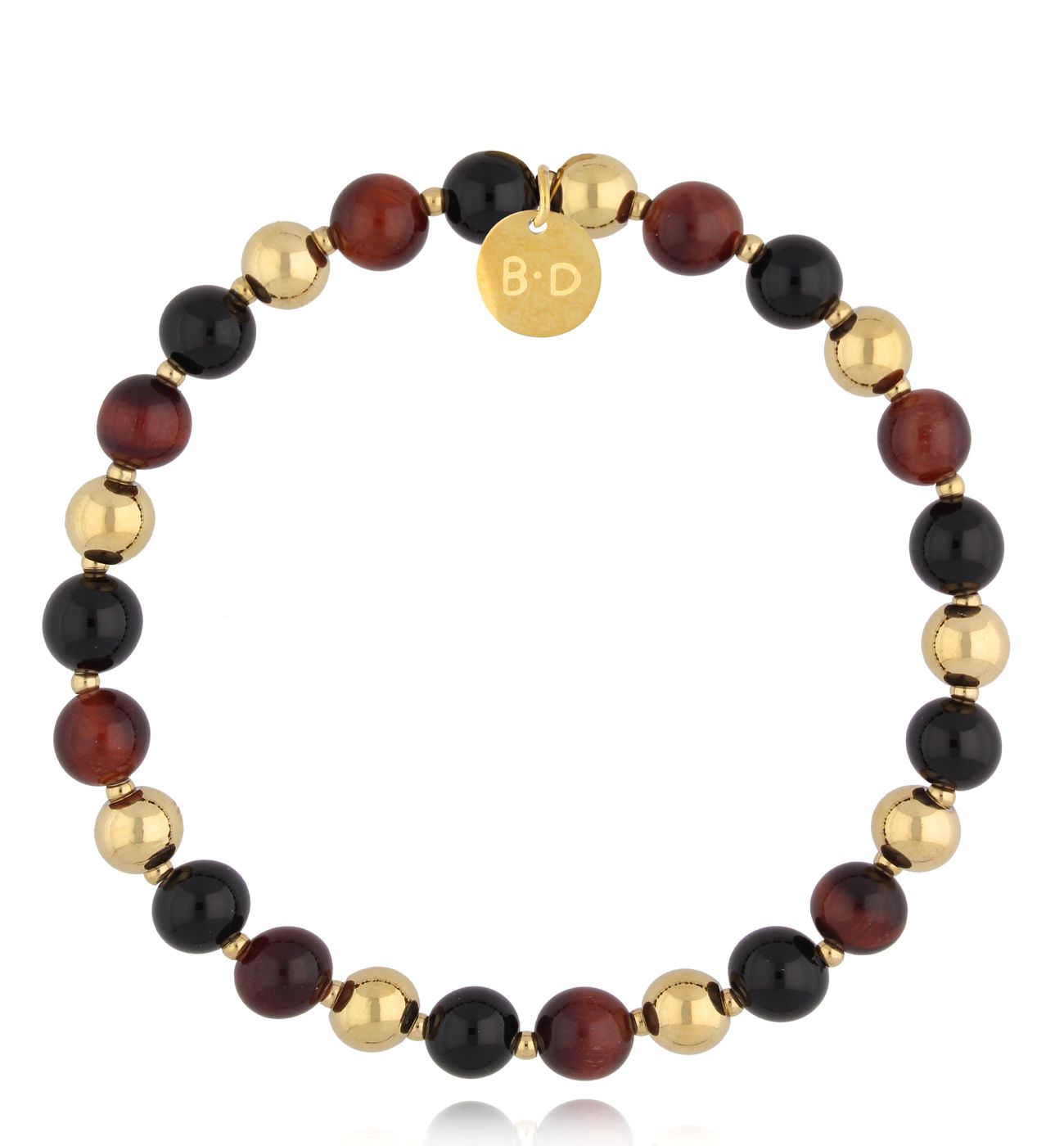 Bransoletka z agatami i tygrysim okiem - By Dziubeka