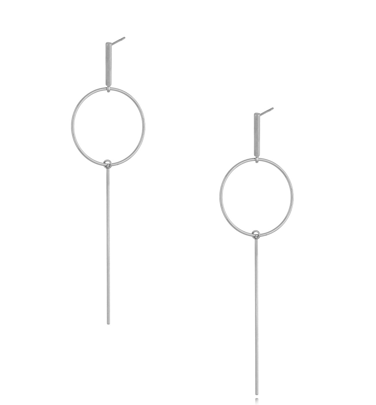 Kolczyki srebrne z kołami Rings KSA0524