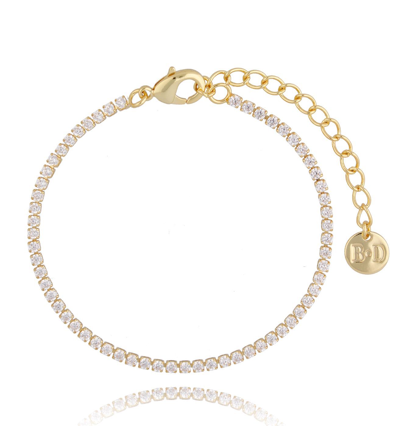 Bransoletka złota z transparentnymi cyrkoniami Claud Dancer BSS0060 - By Dziubeka