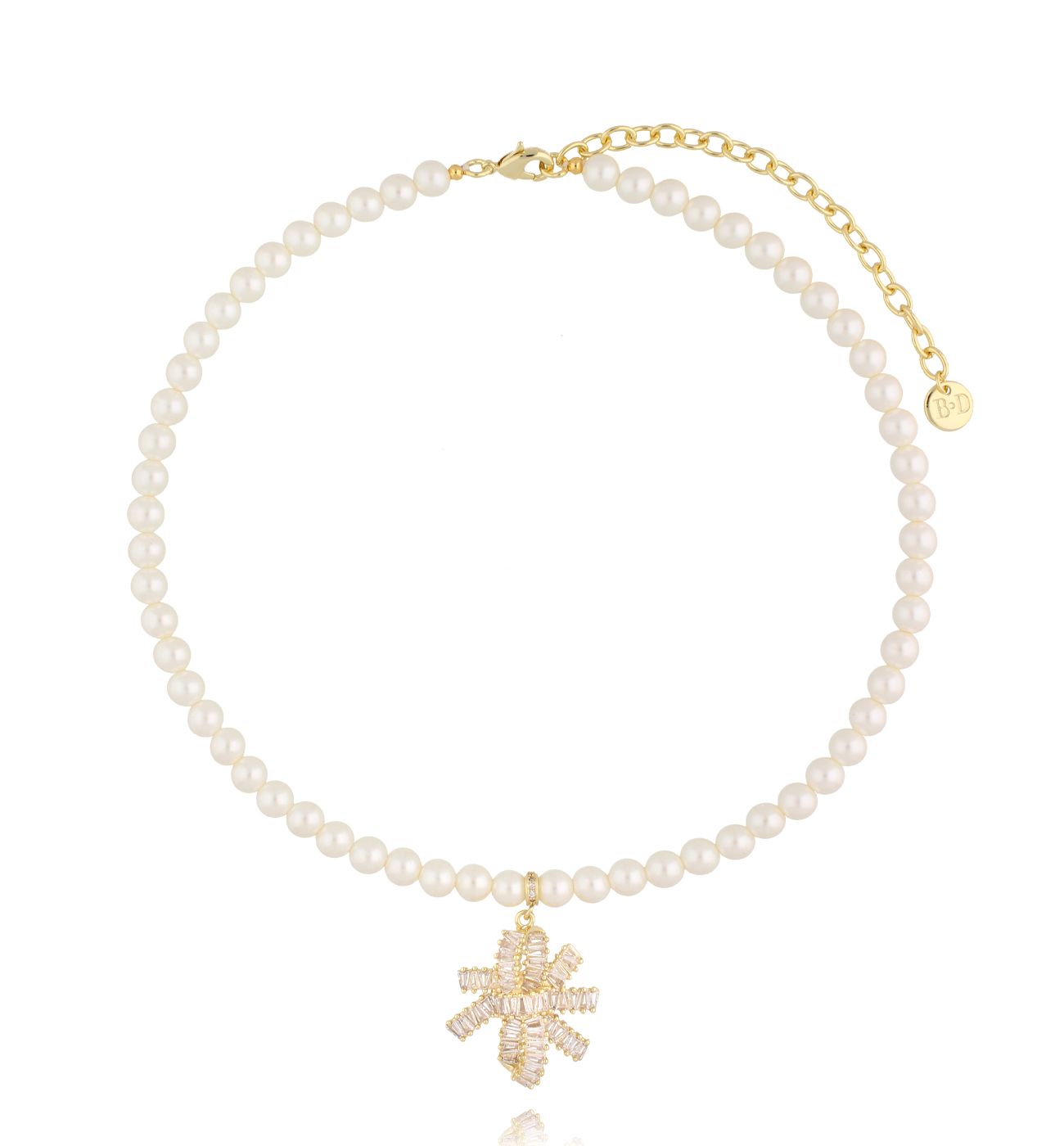 Naszyjnik z pereł z zawieszką - By Dziubeka