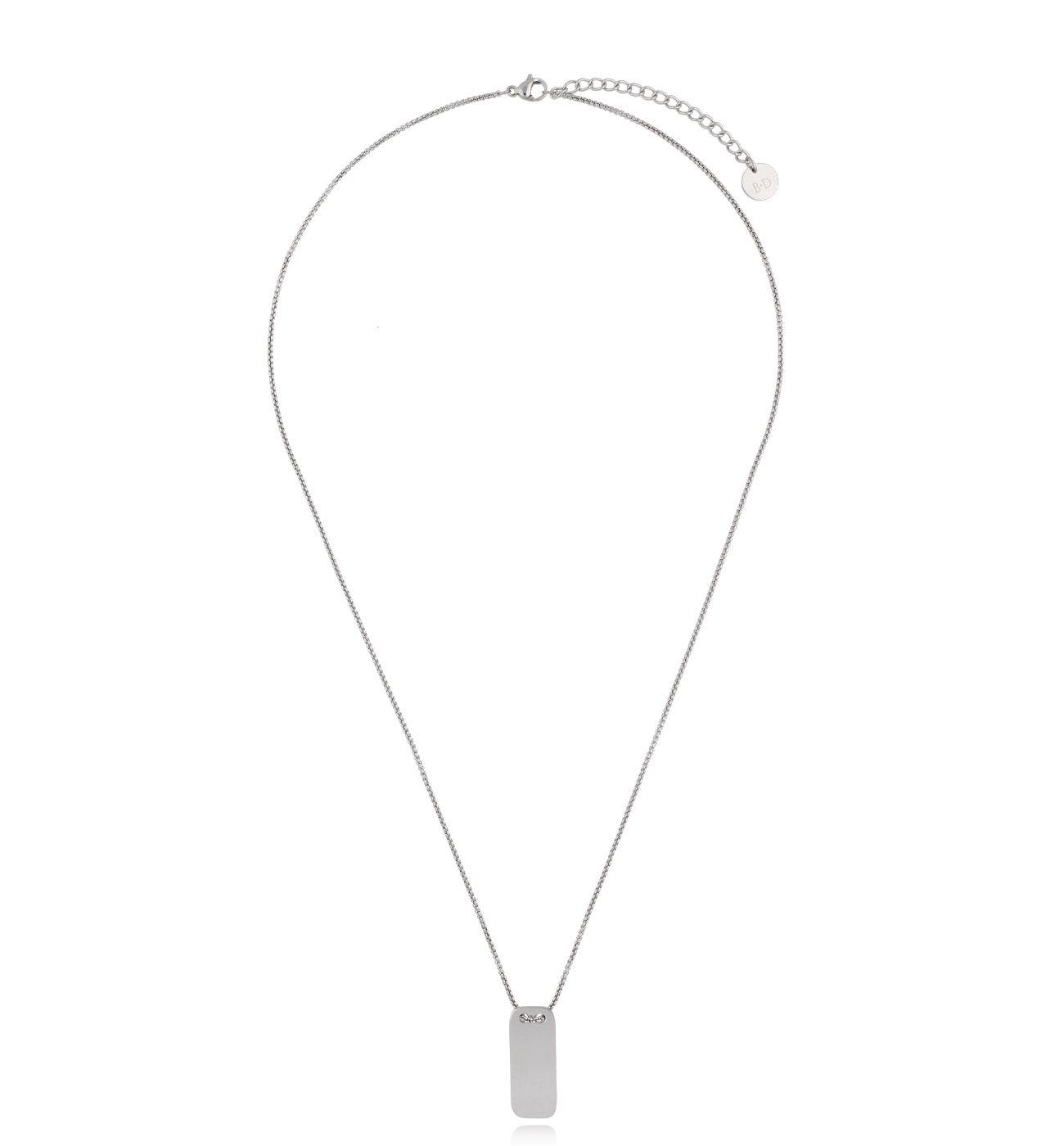 Naszyjnik srebrny z blaszką Time NSA0742