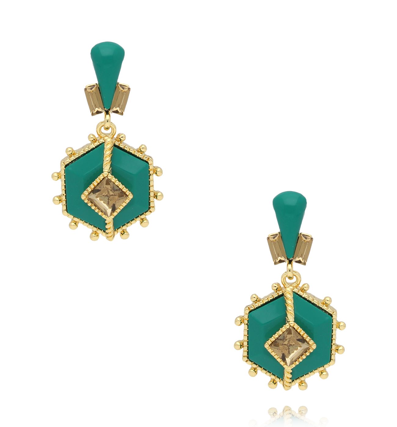 Kolczyki zielone Manifest KPO0013 - By Dziubeka