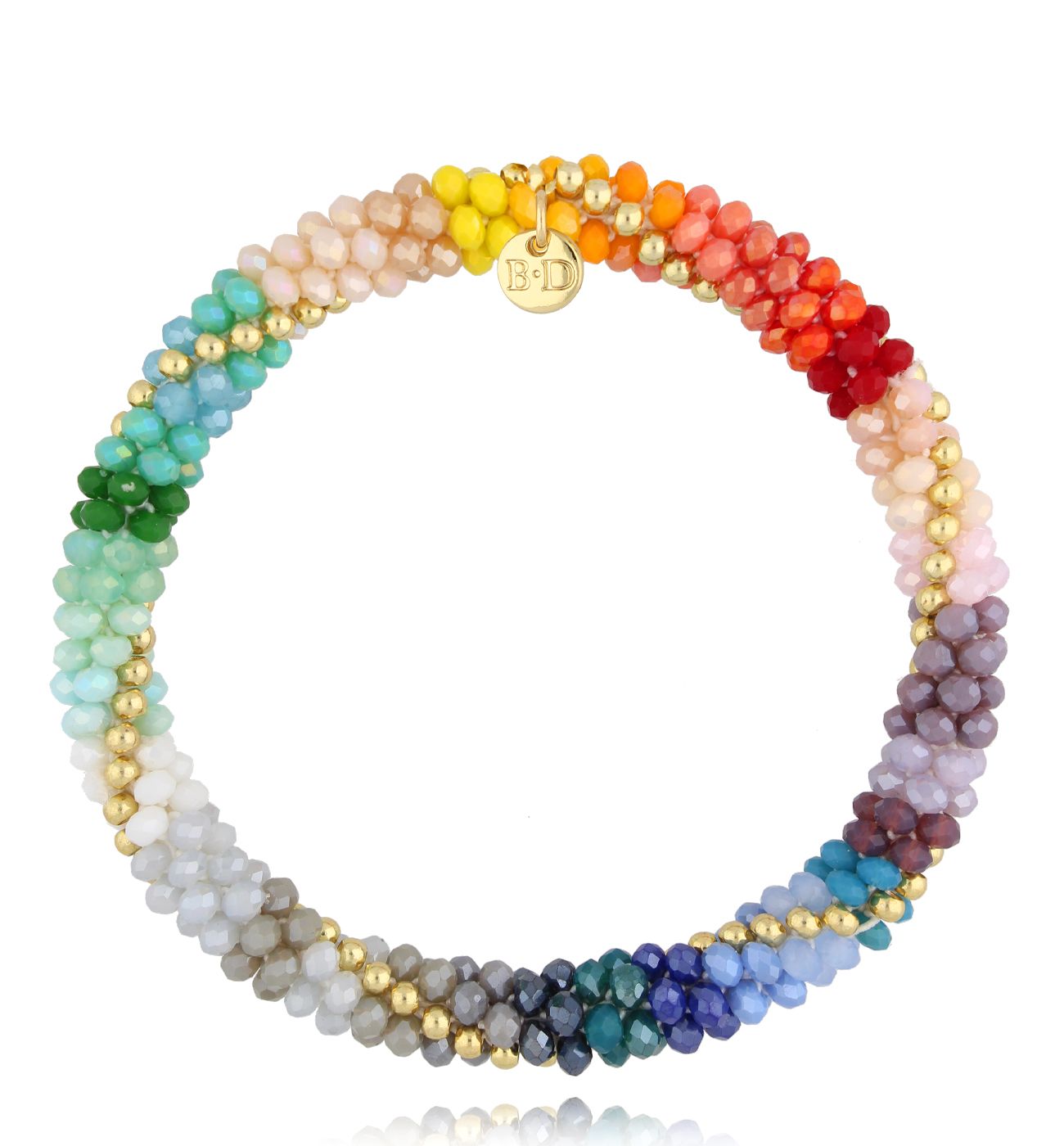 Bransoletka kolorowa z kryształkami Multi Power - By Dziubeka