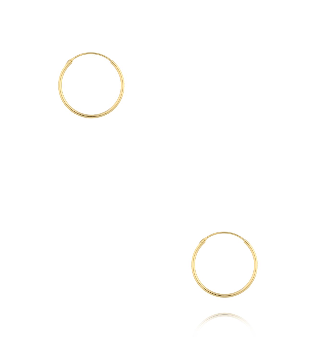 Kolczyki koła złote KCA0178 - By Dziubeka