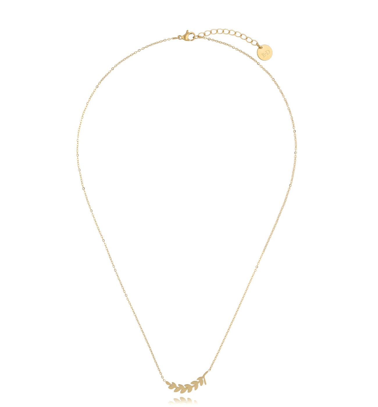 Naszyjnik z listkami złoty NSY0353 - By Dziubeka