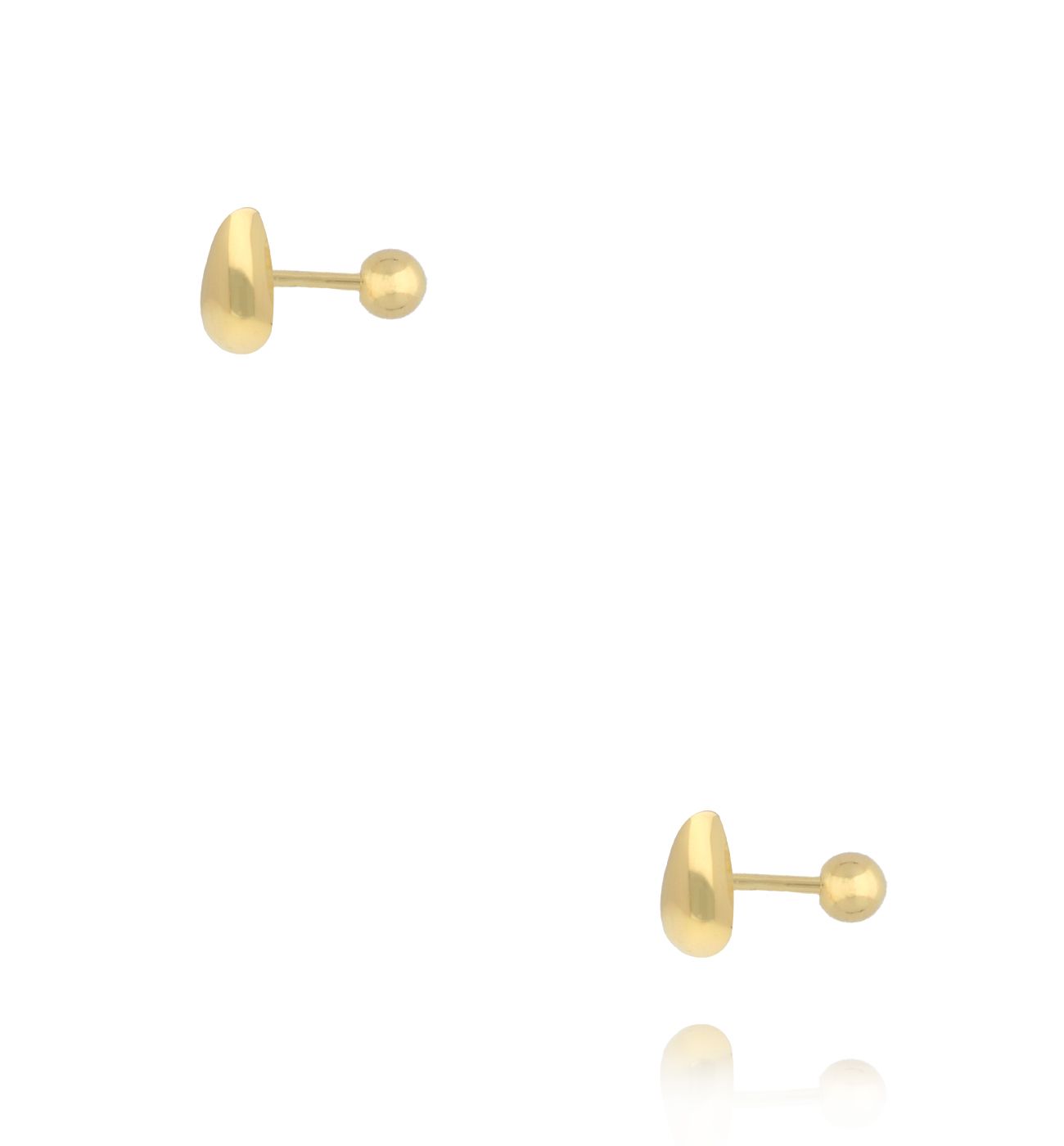 Kolczyki złote kulki na sztyfcie KCA0158 - By Dziubeka