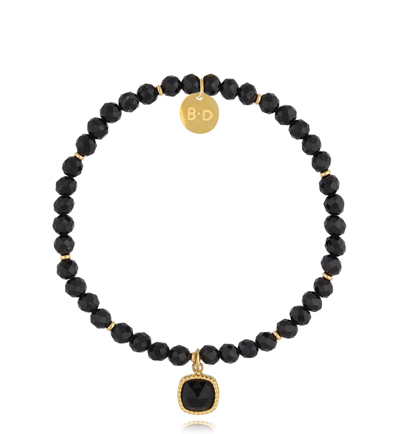 Bransoletka czarna z zawieszką Shannon - By Dziubeka